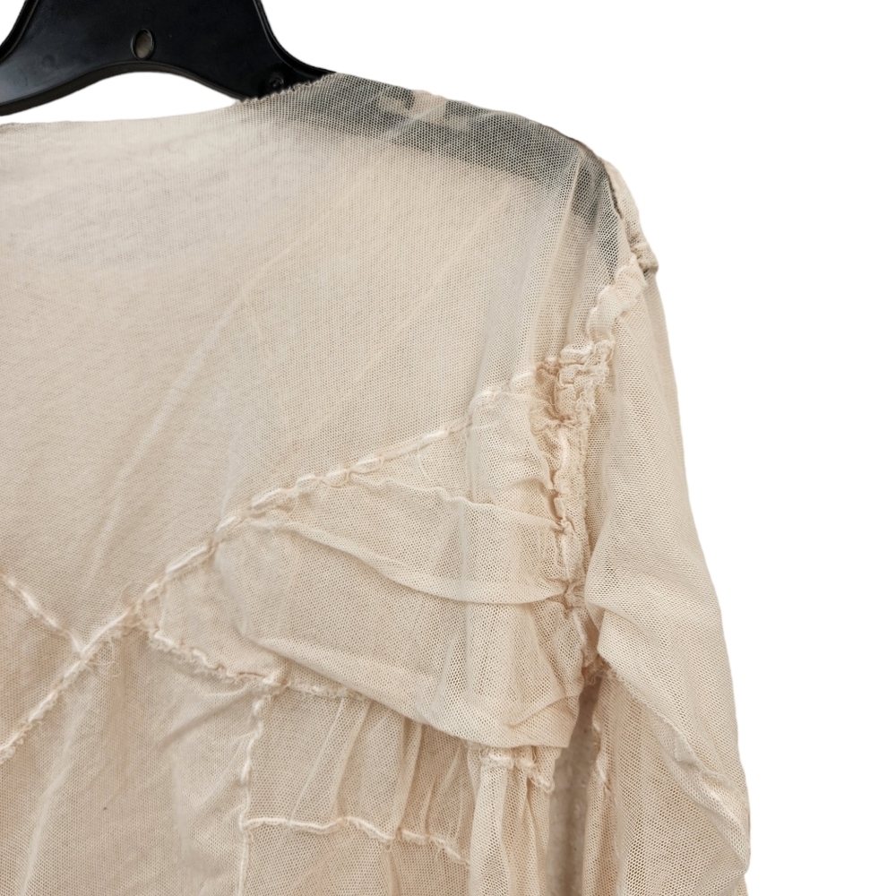 Light Cream Boho Patchwork Pullover Top - Picture 5 of 6